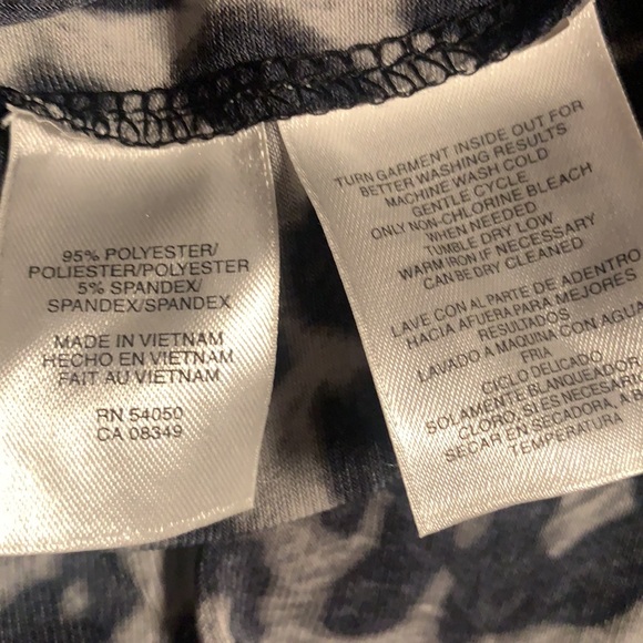 JONES NEW YORK SIG. SZ L. ANIMAL PRINT. GRAY BLACK - Picture 4 of 5